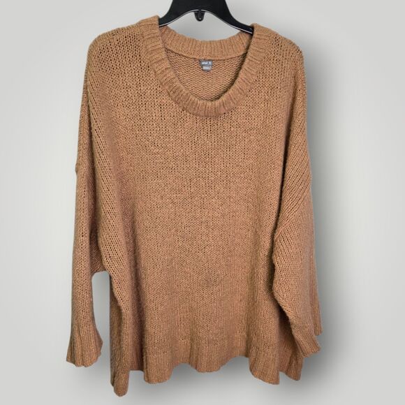 Aerie Brown Oversized Knit Sweater Wool Blend XXL - Picture 2 of 9